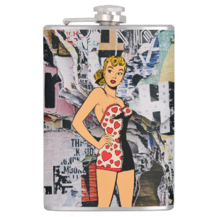 Pin-Up Hart Relatie Fles Heupfles
