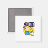 Pin-up kat magneet (Voorkant / Achterkant)