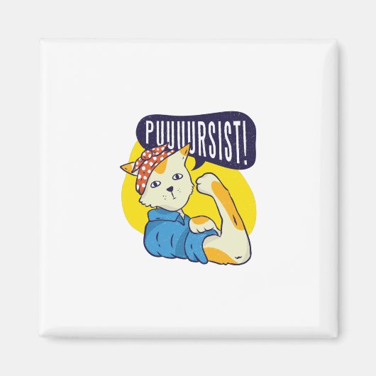 Pin-up kat magneet (Voorkant)