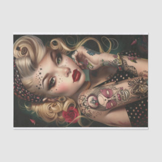  Pin Up Meisje26 Tissuepapier