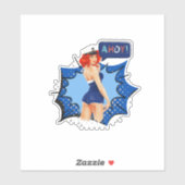  Pin Up Meisje, Ahoy Sailor Sticker (Vel)