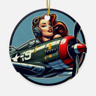 Pin-up-meisje Keramisch Ornament