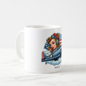 Pin Up Meisje Mok (Voorkant links)