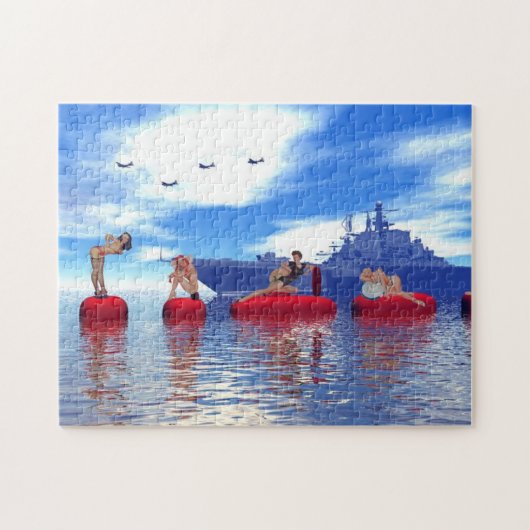 Pin-up meisjes legpuzzel (Horizontaal)