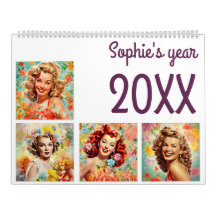 Pin-up meisjes retro nieuwjaar
