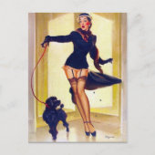 Pin-up met porselein briefkaart (Voorkant)