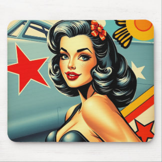 Pin Up Nose Art Style Mousepad Muismat