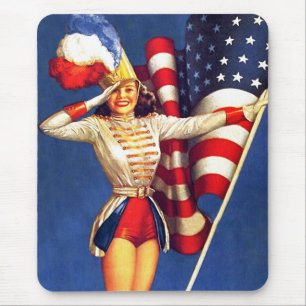 Pin-up Patriottische Design Gift-Muismatten Muismat