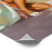 Pin-up Pleasing Haar Kudde Poster (Hoek)