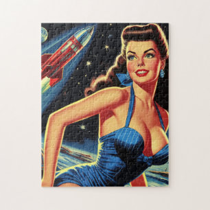 Pin-up Retro-ruimte Legpuzzel