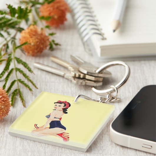 Pin up sleutelhanger (Voorkant Rechts)