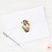 pin-up stijl: Mamacita heeft een Margarita nodig Ronde Sticker (Envelop)