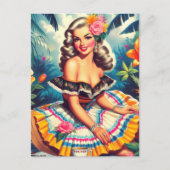Pin-up van tropisch Oerwoud Briefkaart (Voorkant)