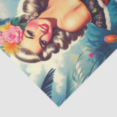 Pin-up van tropisch Oerwoud Tissuepapier (Detail)