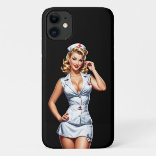 Pin-up Verpleegster Digitale Kunst iPhone 11 Hoesje