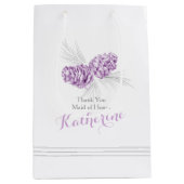 Pin violet cône dessin mariage cadeau sac (Devant)