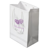 Pin violet cône dessin mariage cadeau sac (Dos Angle)