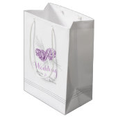 Pin violet cône dessin mariage cadeau sac (Dos Angle)