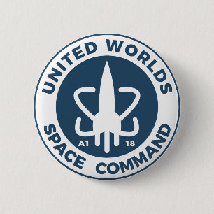 PIN voor Space Command van Verenigde Staten Ronde Button 5,7 Cm