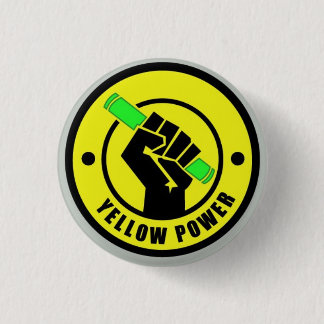 Pin Yellow Power Ronde Button 3,2 Cm