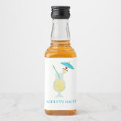 Piña Colada Cocktail Bruiloftsgeschenk vrijgezelle Likeurfles Etiket (Voorkant)