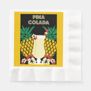 Piña Colada Cocktail Drink Servet