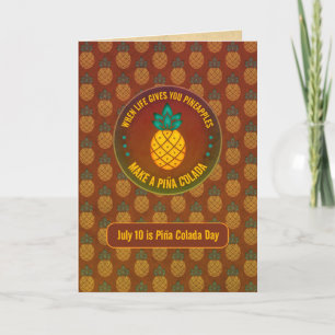 Piña Colada Dag - Tekst Aanpasbaar Feestdagen Kaart