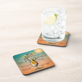 Pina Colada Drink Illustration Onderzetter (Rechterzijde)