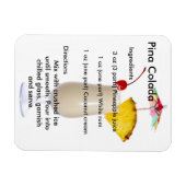 Pina Colada Drink Recette Magnet (Horizontal)