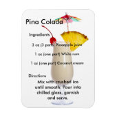 Pina Colada Drink Recette Magnet (Vertical)