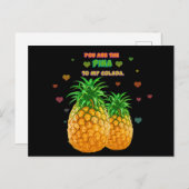 Pina Colada Pineapple Briefkaart (Voorkant / Achterkant)