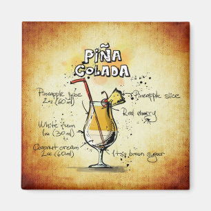 Pina Colada Recipe Gold Bar Magneet