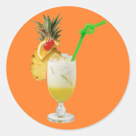 Pina Colada Ronde Sticker