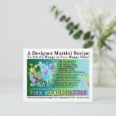 Pina Colada Tropical Martini Recept Briefkaart (Staand voorkant)