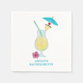 Piña Colada Tropical Wedding Bachelorette Servet (Voorkant)