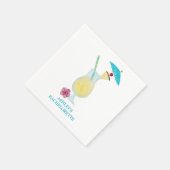 Piña Colada Tropical Wedding Bachelorette Servet (Hoek)