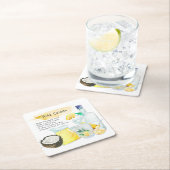 Piña Colada Waterverf Cocktail Recipe Onderzetter (Insitu)