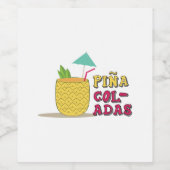 Pina Coladas Wijn Etiket (Enkel label)