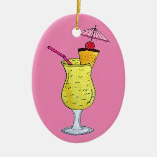 Pina Piña Colada Puerto Rican Pineapple Cocktail Keramisch Ornament