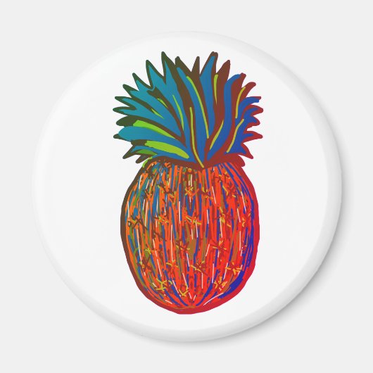 Pinaapple Standard, Magnet circulaire de 2¼ pouces (Devant)