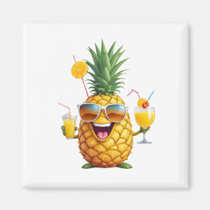 Pinapple Fun Vrolijke Vakantie Tropische Drink Joy Magneet
