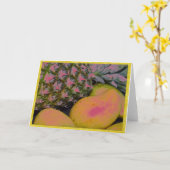 Pinapples en mango's kaart (Gele Bloem)
