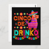 Pinata Cinco De Mayo Celebration Drink Briefkaart (Voorkant / Achterkant)