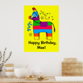 Pinata Happy Birthday Name  Poster (Keuken)