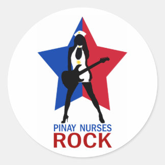 Pinay Nurses Rock Ronde Sticker