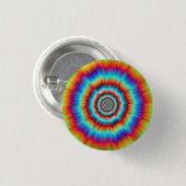 Pinback Button Explosion in Blue en Oranje (Voorkant /achterkant)