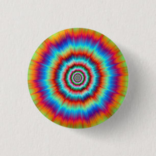 Pinback Button Explosion in Blue en Oranje