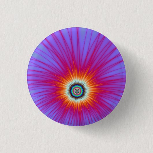 Pinback Button Explosion in Yellow and Violet (Voorkant)