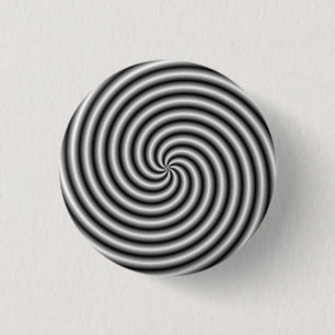 Pinback Button The Swirl in Black and White
