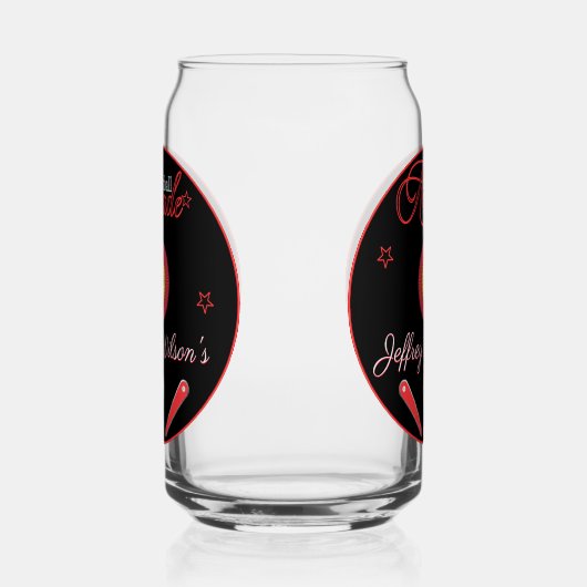 Pinball Arcade Drinkware Bier Blikvorm Glas (Rechts)